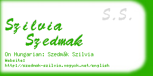 szilvia szedmak business card